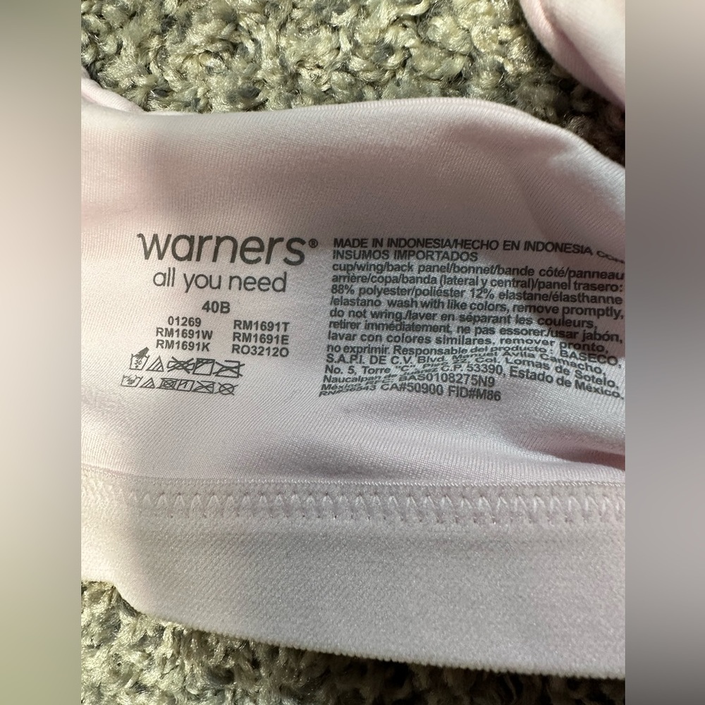 NWOT Warner's Cloud 9 Super Soft Wireless Lightly Lined Comfort Bra Size 40B - Picture 5 of 6